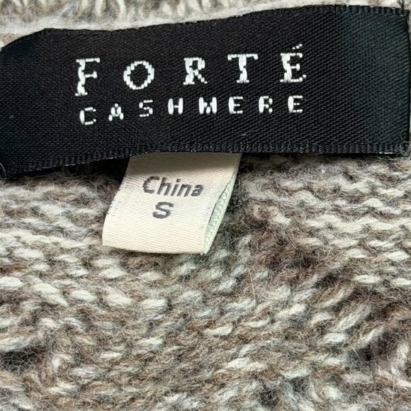 Forté Cashmere Women’s Light Brown Knit Pullover Sweater – Size Small - Picture 3 of 7